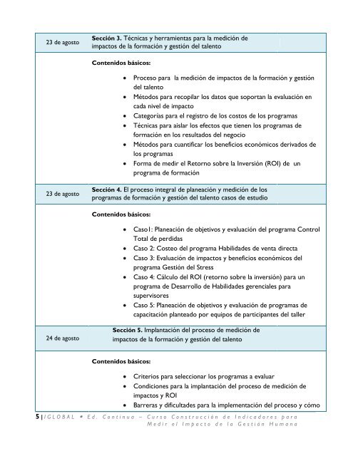 Construcción de Indicadores para Medir el Impacto de la Gestión ...