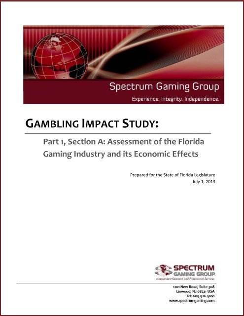 Gambling Impact Study â Part 1A - Online Sunshine