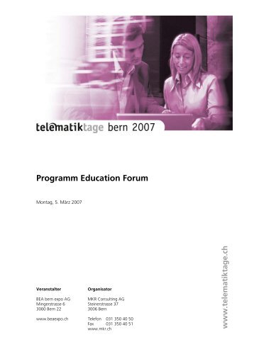 Programm Education Forum - Swiss Virtual Campus > Home