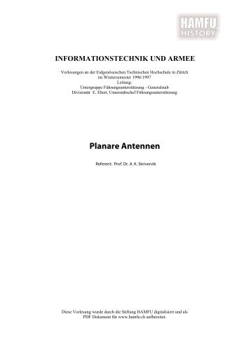 Planare Antennen - Stiftung HAMFU