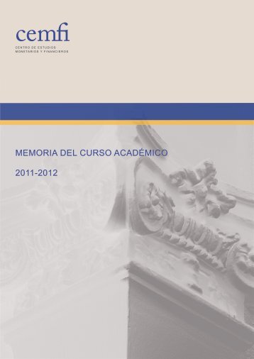 MEMORIA DEL CURSO ACADÃMICO 2011-2012 - Cemfi