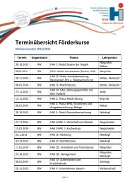 FÃ¶rderkurse Wintersemester - HAK Imst