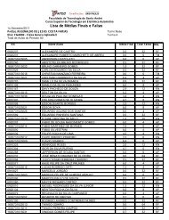 Lista de MÃ©dias Finais e Faltas - fatec santo andrÃ©