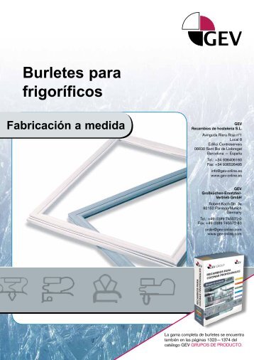 Burletes para frigoríficos Fabricación a medida - Gev-online.es