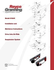 Model 610AR Installation and Maintence Instructions Drive Axle Air ...