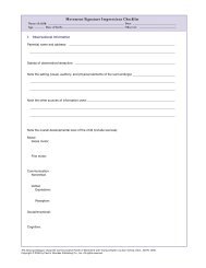 Movement Signature Impressions Checklist - Brookes Publishing Co.