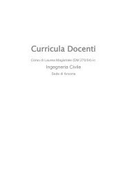 270 - Curriculum Docente - FacoltÃ  di Ingegneria - UniversitÃ  ...