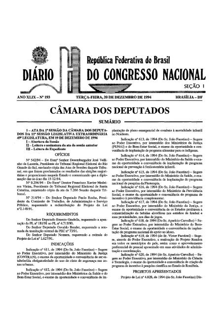 Publicados - CÃ¢mara dos Deputados