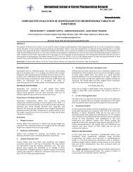 comparative evaluation of disintegrants in orodispersible tablets of ...