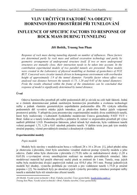 Geotechnika - Fakulta stavebnÃƒÂ­ - VysokÃƒÂ© uÃ„ÂenÃƒÂ­ technickÃƒÂ© v BrnÃ„Â›