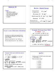 Lecture, Ch. 37: The Invariant Space-time Interval