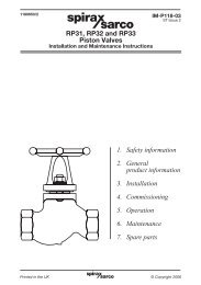 PF51G Bronze Piston Actuated On/Off Valves - Spirax Sarco