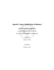 Subdivision Ordinance - Apache County