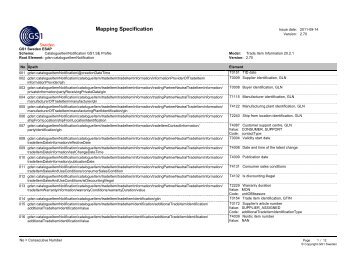 Mapping specification (pdf) - GS1