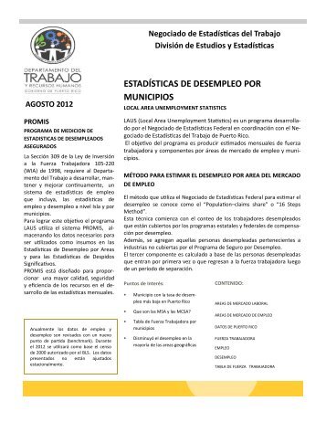 agosto 2012 - Departamento del Trabajo y Recursos Humanos