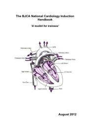 BJCA National Cardiology Induction Handbook - Northern Deanery