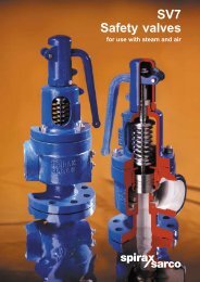 SV7 Saftey Valves  For Use With Steam and Air - Spirax Sarco