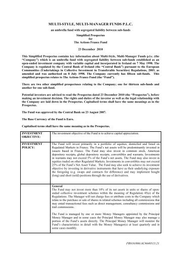 multi-style, multi-manager funds plc - Russell Investments