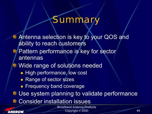 Antenna Performance in Fixed Wireless Broadband ... - Cvt-dallas.org