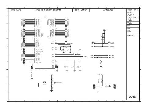 doc. number atmega128 doc. name jmod-128-1 circuit diagram