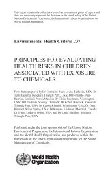 Principles for evaluating health risks in children - World Health ...