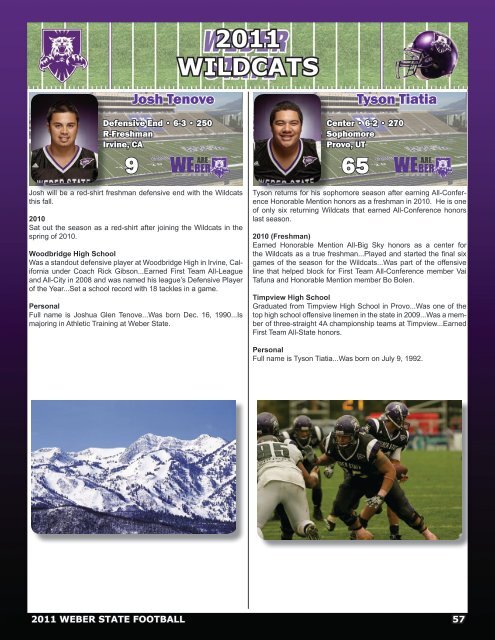 2011 WEBER STATE FOOTBALL - Weber State University Athletics