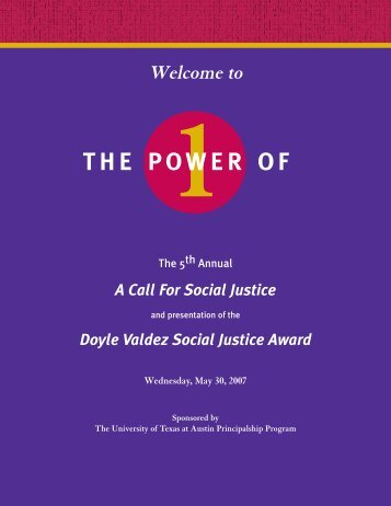 doyle valdez and the social justice award - Department of ...