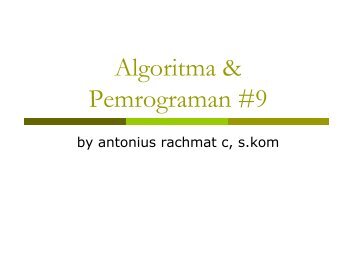 Algoritma & Pemrograman #9