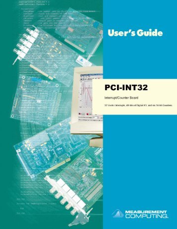 PCI-INT32 User's Guide - Coulbourn Instruments