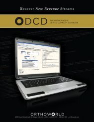 The OrThOpaedic device cOmpany daTabase - Orthoworld