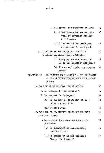 TRANSPORT ET RESTRUCTURATION SPATIALE : LE CAS DE LA ...