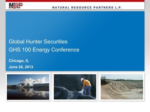 Global Hunter Securities GHS 100 Energy Conference - PrecisionIR