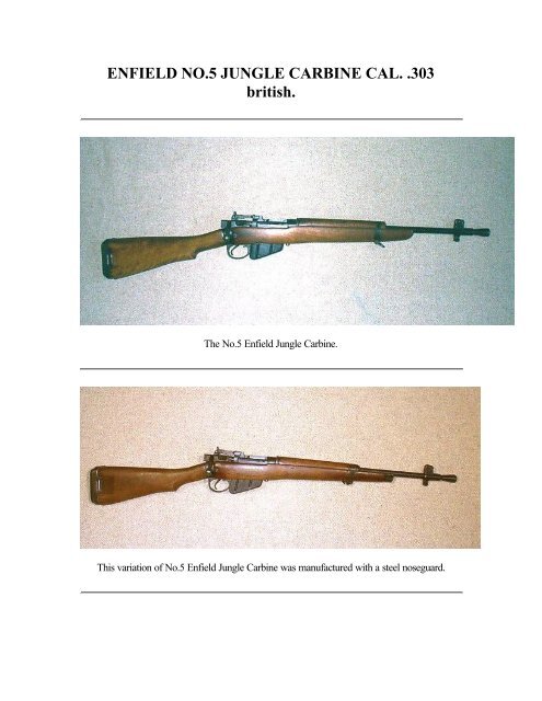 ENFIELD NO 5 JUNGLE CARBINE.pdf - Gwmlc.org.nz