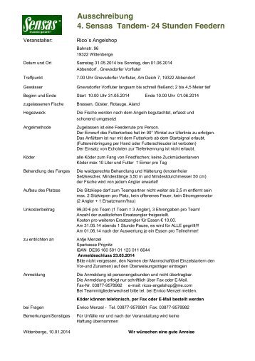 2014-06-01 Sensas 24Std.-Angeln Abbendorf - ASV "Eider"