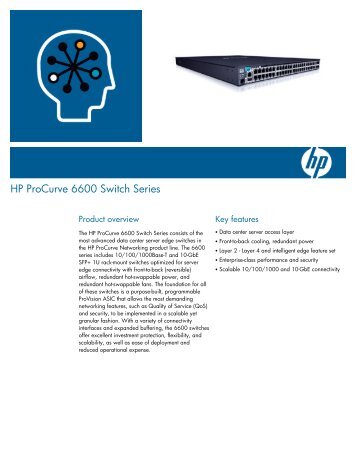 HP ProCurve 6600 Switch Series data sheet