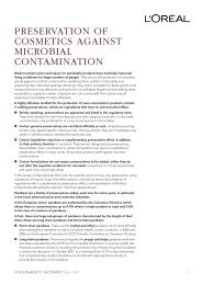 preservation of cosmetics against microbial contamination