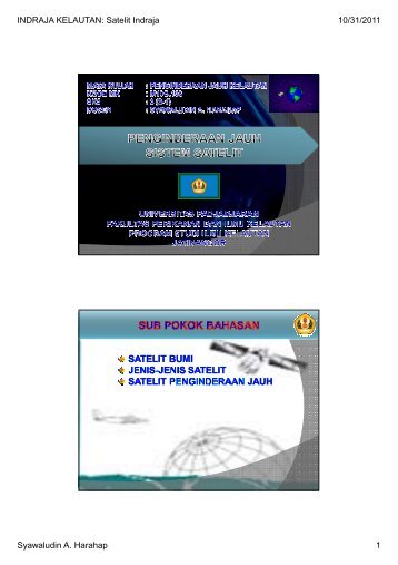 indraja sistem satelit - Blogs Unpad