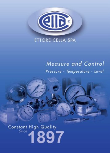 Down load the products brochure - Ettore Cella SPA