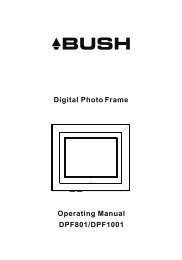 Digital Photo Frame Operating Manual DPF801 ... - Bush Australia