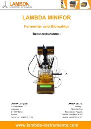 LAMBDA MINIFOR Labor-Tischfermenter und Bioreaktor ...