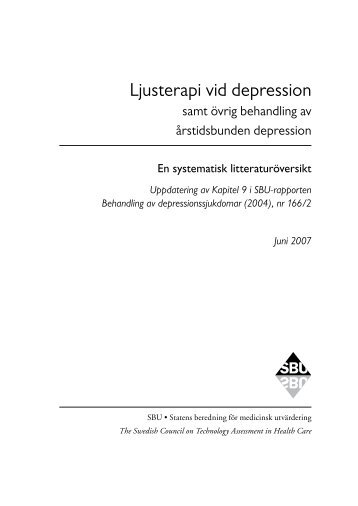 Ljusterapi vid depression - SBU