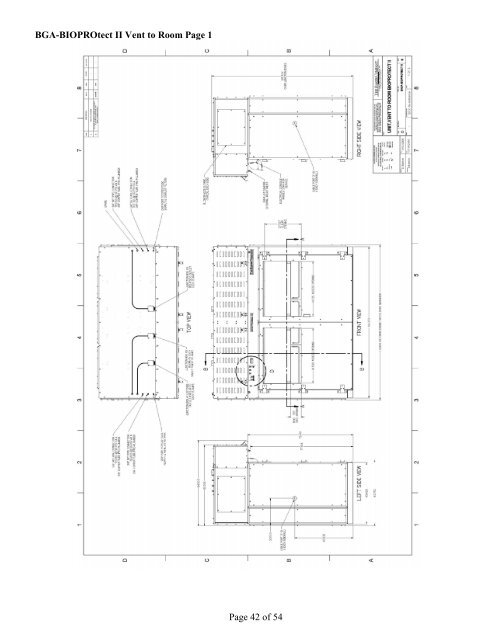 OPERATOR'S MANUAL BIOPROtect II Vent to ... - Baker Company