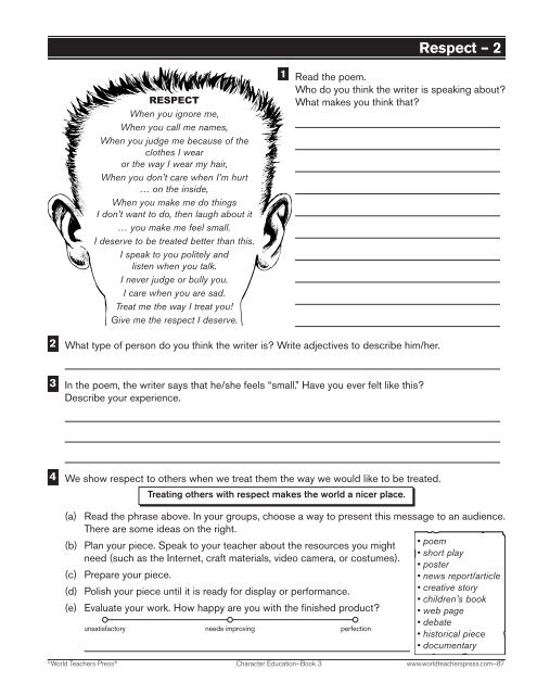 Download pages from Character Education (Grades 6-8) - Didax ...