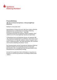 Pressemitteilung - Sparkasse Altötting-Mühldorf