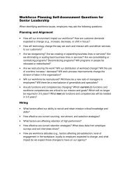 Workforce Planning Self-Assessment Questions for Senior Leadership