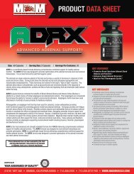 product data sheet - Max Muscle