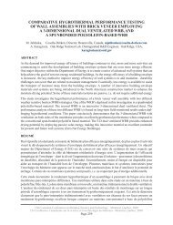 Comparative hygrothermal performance testing of wall assemblies