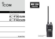 IC-F3032S/F4032S Instruction Manual - Icom France