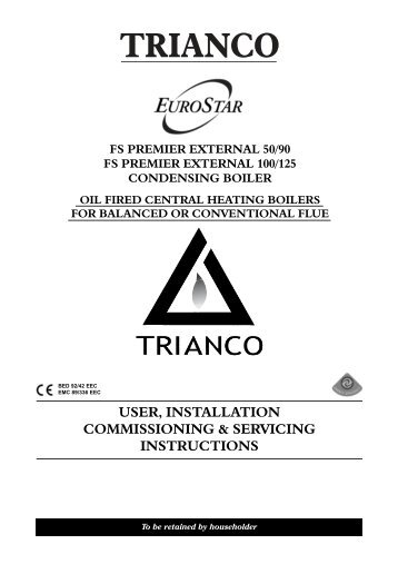 Trianco Premier External HE Oil Boilers 50,90100 & 125 ... - BHL.co.uk