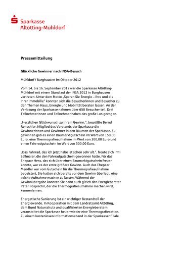 25-12 Gewinnübergabe_INSA - Sparkasse Altötting-Mühldorf